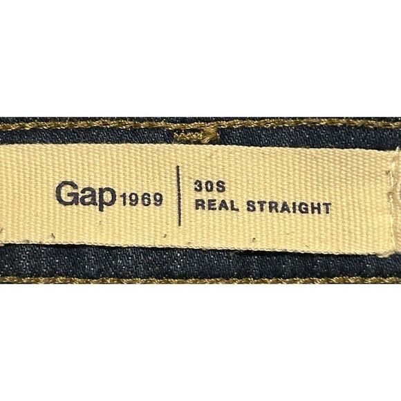 Gap 1969 Women's Real Straight Blue Denim Jeans 30 Short/10 Short - Picture 3 of 5